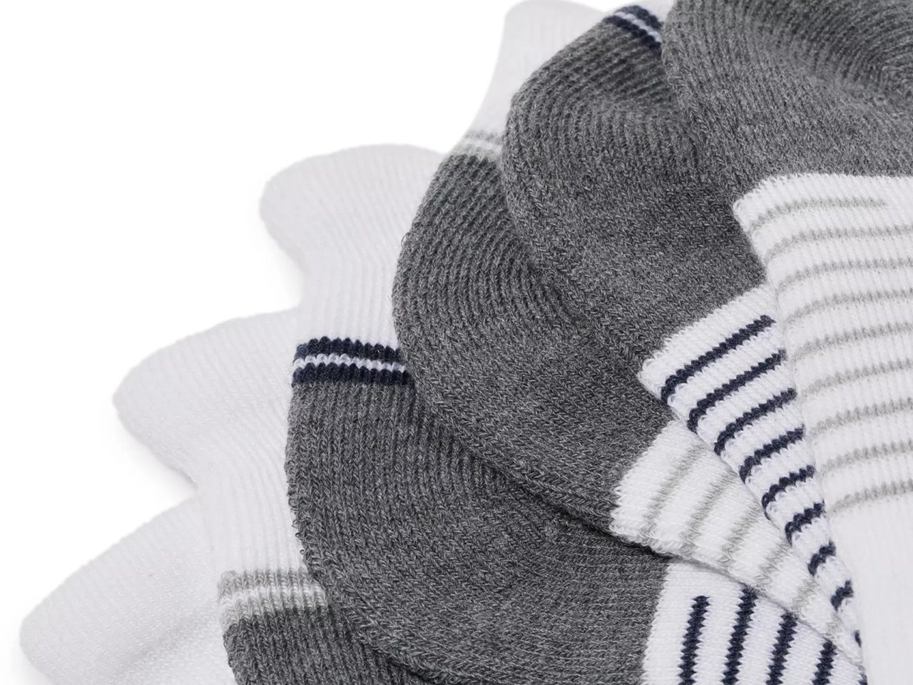 Terry Tab Men's No Show Socks - 6 Pack