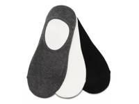 Silk Blend Men's No Show Liners - 3 Pack Charcoal/White/Black view