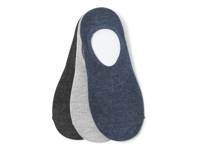 Silk Blend Men's No Show Liners - 3 Pack Navy/Grey/Charcoal view