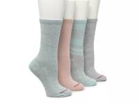 Ribbed Women's Crew Socks - 4 Pack Mint Green/Grey/Blush view