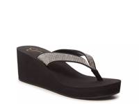 Meriana Wedge Flip Flop Black view