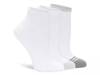 Powder Cush Women's Quarter Ankle Socks - 3 Pack Grey/White view