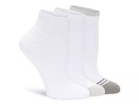 Powder Cush Women's Quarter Ankle Socks - 3 Pack Grey/White view