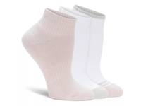 Powder Cush Women's Quarter Ankle Socks - 3 Pack Beige/Sage Green/White view