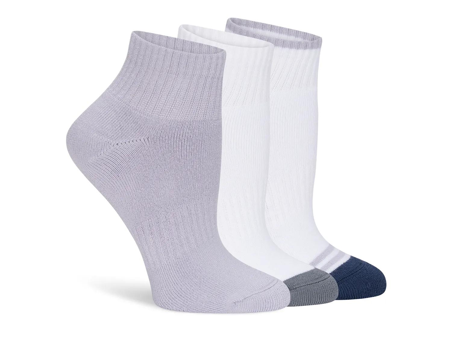 Lemon Powder Cush Quarter Ankle Socks 3 Pack In Multicolor