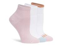 Powder Cush Women's Quarter Ankle Socks - 3 Pack Grey/White view