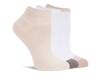 Powder Cush Women's Quarter Ankle Socks - 3 Pack Peach/White/Brown view