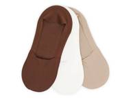 Luxe Sneaker Women's No Show Liners - 3 Pack Brown/White/Beige view