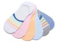Classic Signature Sneaker Women's No Show Liners - 6 Pack Blue/Orange/Multicolor view