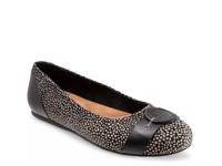 Savannah Ballet Flat Black/White view