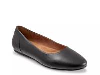 Shiraz Ballet Flat Black Leather view