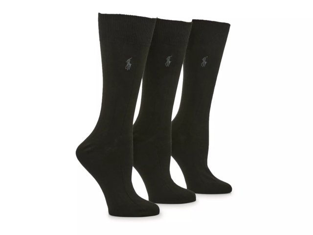 Wide Rib Men's Crew Socks - 3 Pack