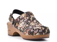 Being Clog Pink/Beige/Black Floral Print view