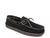Pile Lined Hardsole Moccasin Slipper - Men's Black view