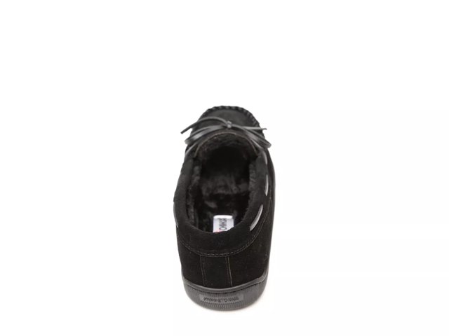 Pile Lined Hardsole Moccasin Slipper - Men's