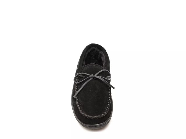 Pile Lined Hardsole Moccasin Slipper - Men's