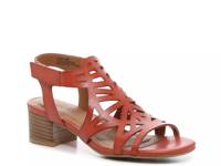 Velvet Sandal Dark Red view