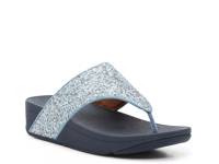 Olive Wedge Sandal Light Blue Metallic/Navy view