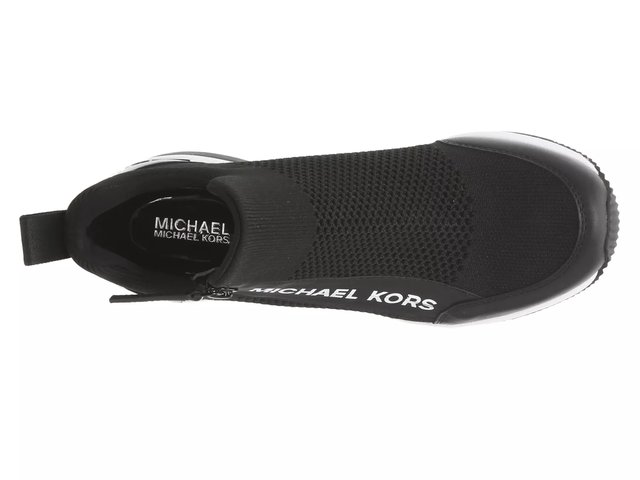 Michael Kors Black and Silver Elastic Strap Slip-On Wedge Sneakers Size 9M s-l400.jpg main image 4