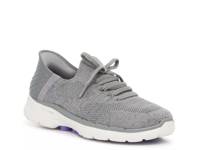 Hands Free Slip-Ins: GO Walk 6 Lovely Day Slip-On Sneaker - Women's Grey view