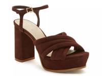 Salvenna Platform Sandal Dark Brown Suede view