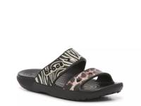 Classic Slide Sandal Black Animal Print view