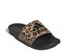 Adilette Comfort Slide Sandal - Women's Black Leopard Print view