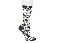 Leslie Crew Socks Black/White Cow Print view