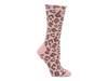 Leslie Graphic Women's Crew Socks - 1 Pack Pink Animal Print view