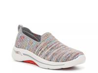 GO Walk ArchFit Vivid Sparks Slip-On Sneaker - Women's Grey/Pink view