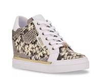 Faster Wedge Sneaker Black/Beige Snake Print view
