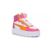 Karmen Rebelle Mid Platform Sneaker - Kids' White/Orange view
