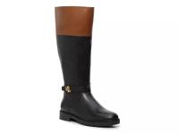Everly Wide Calf Riding Boot Black/Cognac view