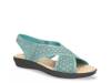 Claudia Wedge Sandal Turquoise view