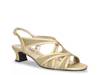 Tristen Sandal Gold Satin view