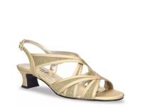 Tristen Sandal Gold Satin view
