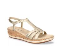 Dorinda Wedge Sandal Gold Metallic view
