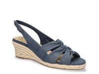 Cheerful Espadrille Wedge Sandal Navy view