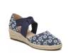 Kascade Wedge Sandal Blue/White Floral view