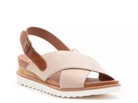 Vancouver Wedge Sandal Beige/Brown view