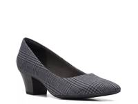 Teresa Step Pump Black/Grey Glen Plaid Fabric view
