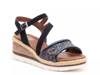Cabazon Wedge Sandal Navy Floral view