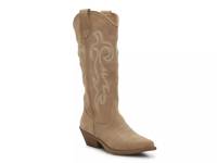 Windie West Cowboy Boot Light Brown Suede view
