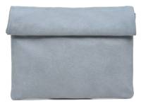 Gianna Leather Clutch Grey view