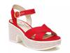 Peachy Platform Sandal Red view