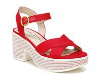 Peachy Platform Sandal Red view