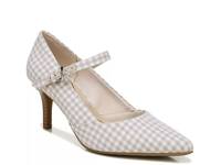 Sandrine Pump Taupe/White Gingham Plaid view