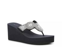 Ammie Wedge Flip Flop Navy view