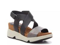Chardy Wedge Sandal Black/Pewter Gray view