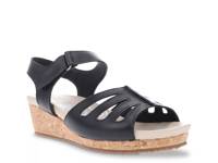 Maya Wedge Sandal Black view